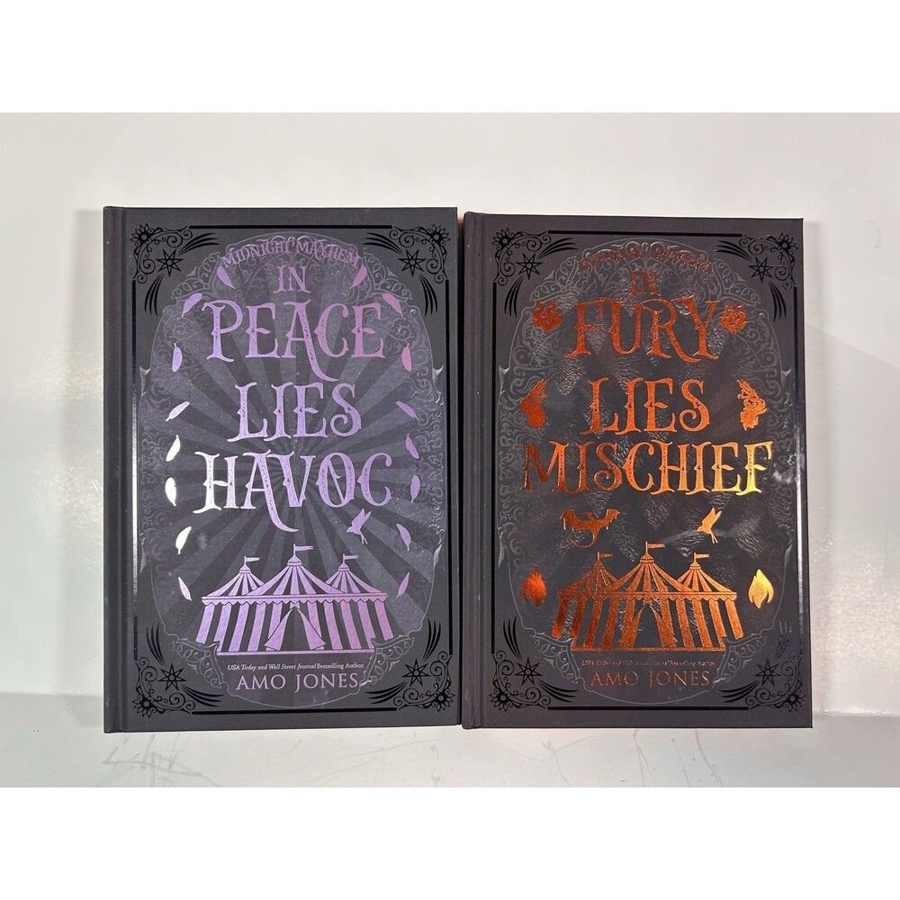 In Peace Lies Havoc In Fury Lies Mischief Amo Jones SIGNED 2 Book Lot Mystic Box